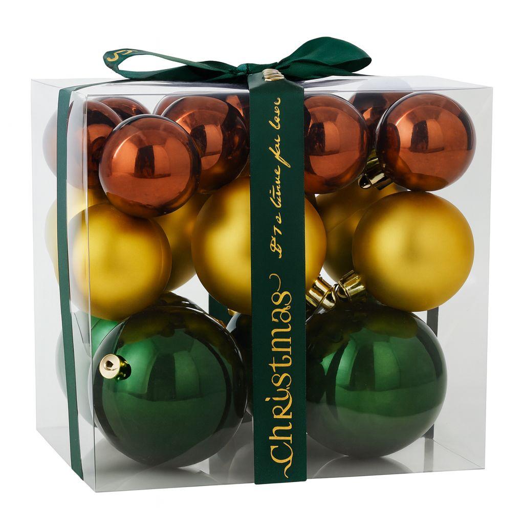 ULTIMATE ICONIC GOLD CHROME AND GREEN CHRISTMAS ORNAMENTS