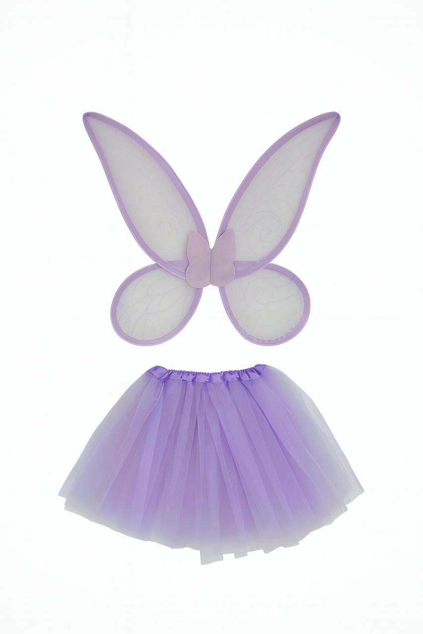 BUTTERFLY WINGS WITH TULL TUTU SKIRT PURPLE