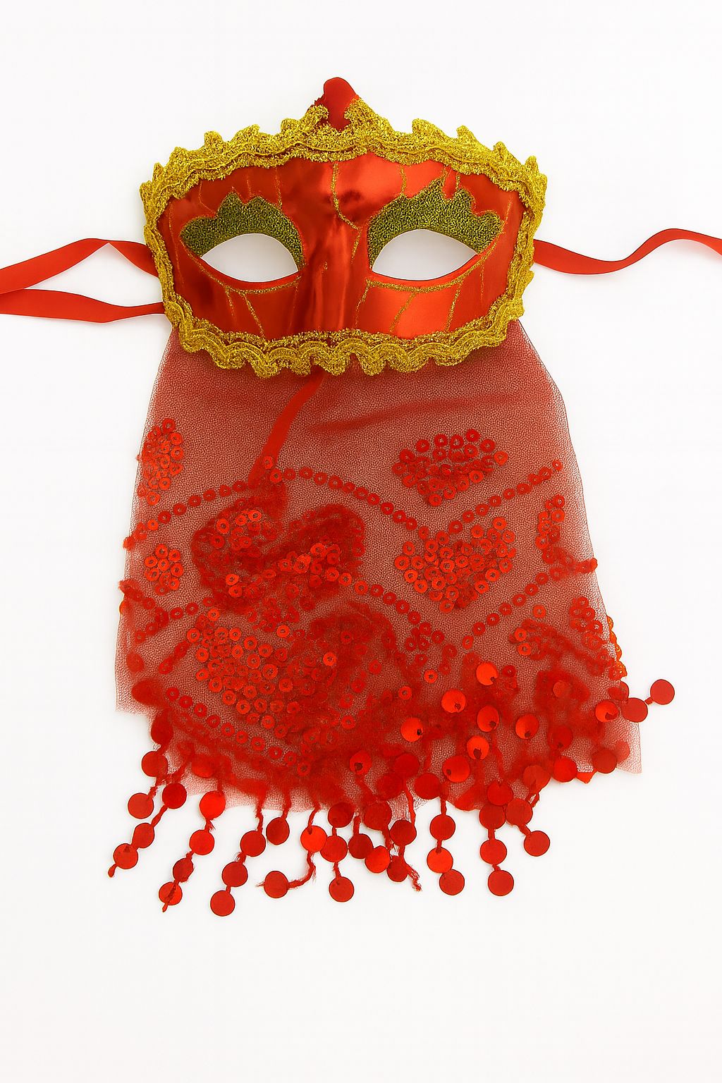 BLACK SHIMMER MASK RED