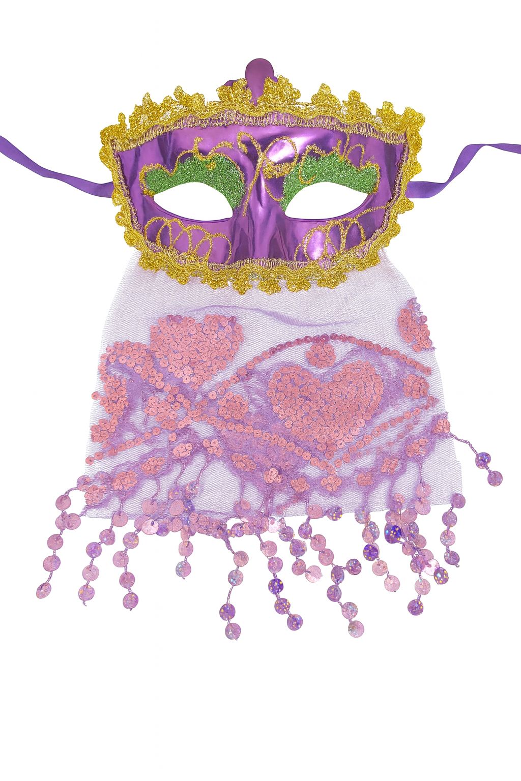 HAREM FACE VEIL MASK PURPLE