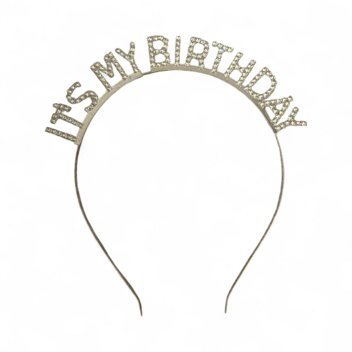 IT'S MY BRTHDAY HEAD BAND SILVER