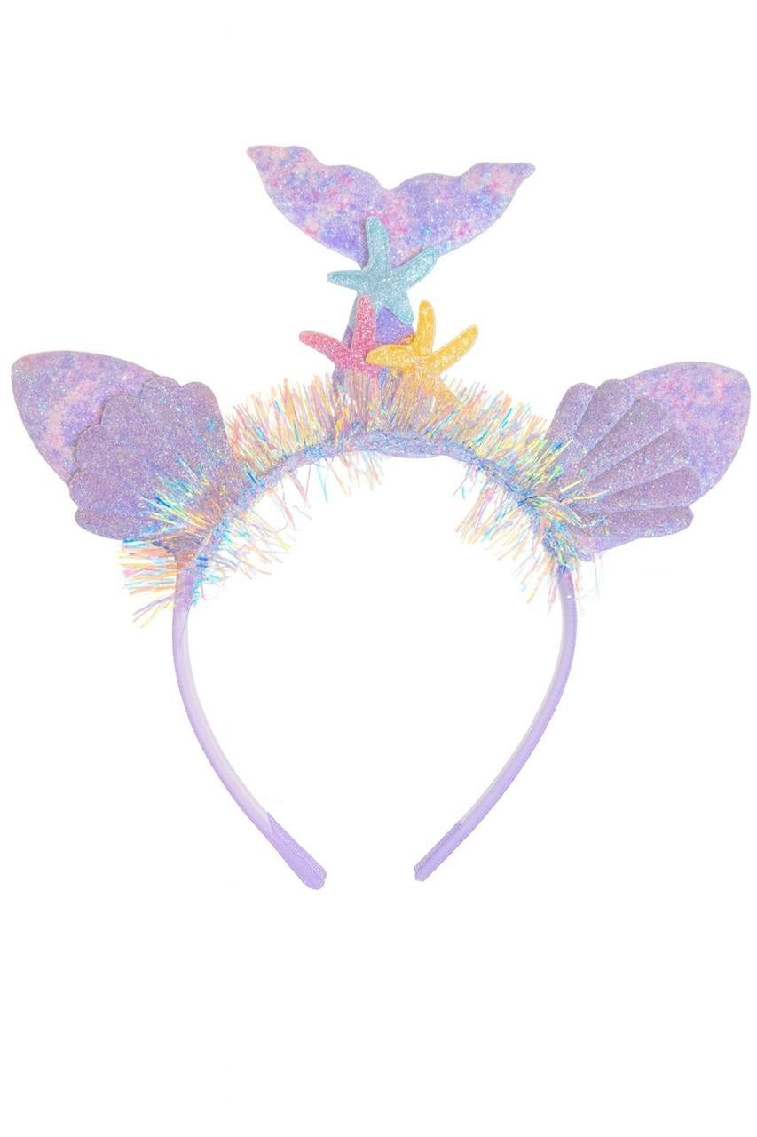GLITTER MERMAID TAIL HEAD BAND PASTEL PURPLE