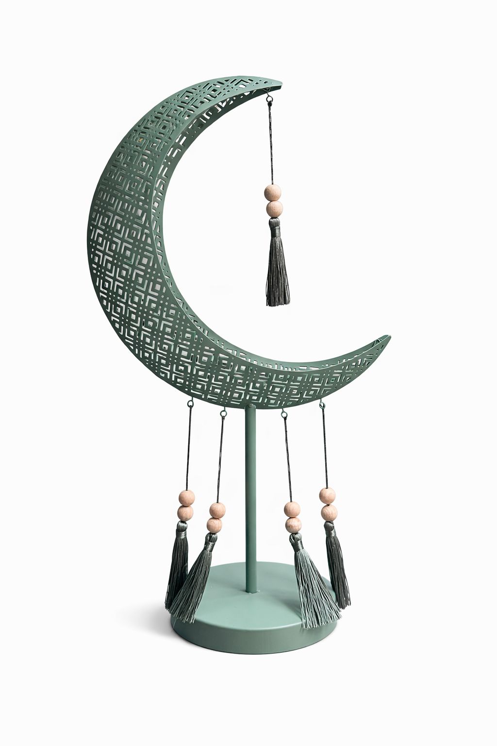 SAGE GREEN DECORATIVE ILLUMINATING CRESENT