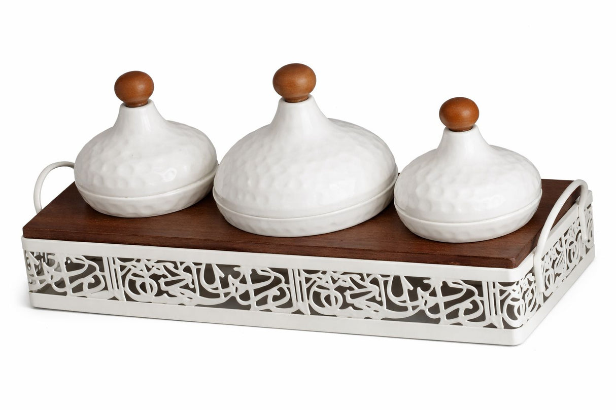 MOROCON BEIGE TRIPLE NUTS STAND