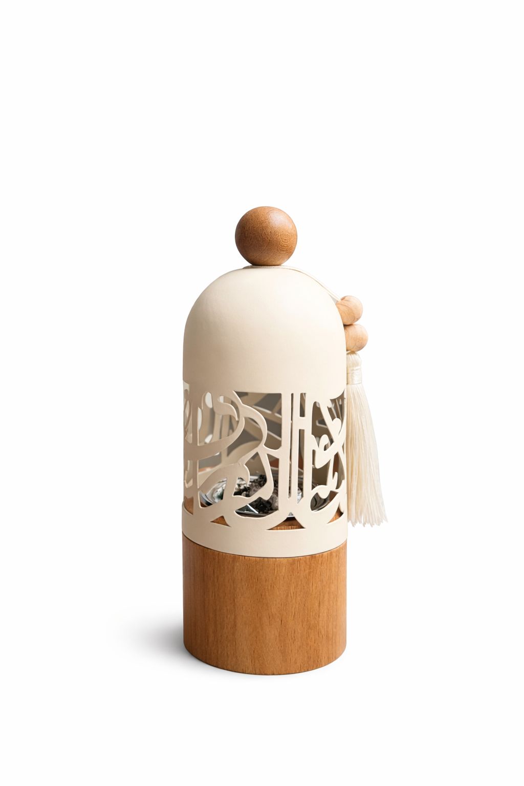 METAL MABKHARA WITH WOODEN STAND
