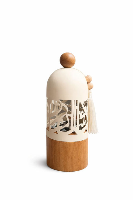 METAL MABKHARA WITH WOODEN STAND