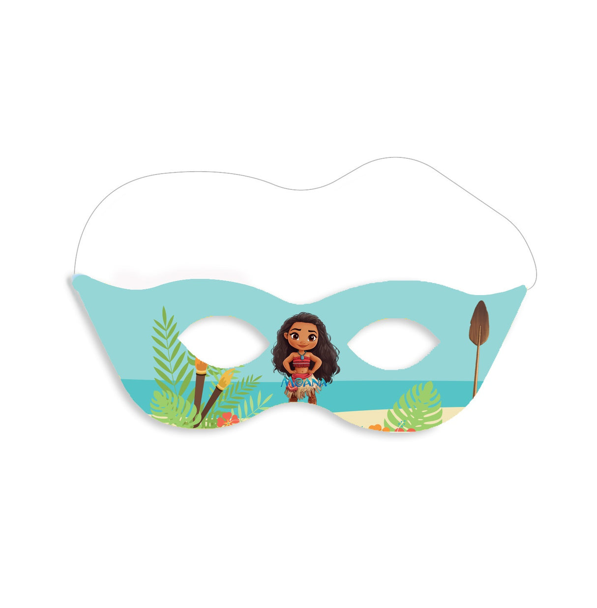 "MOANA PARTY MASKS" 8 PCS
