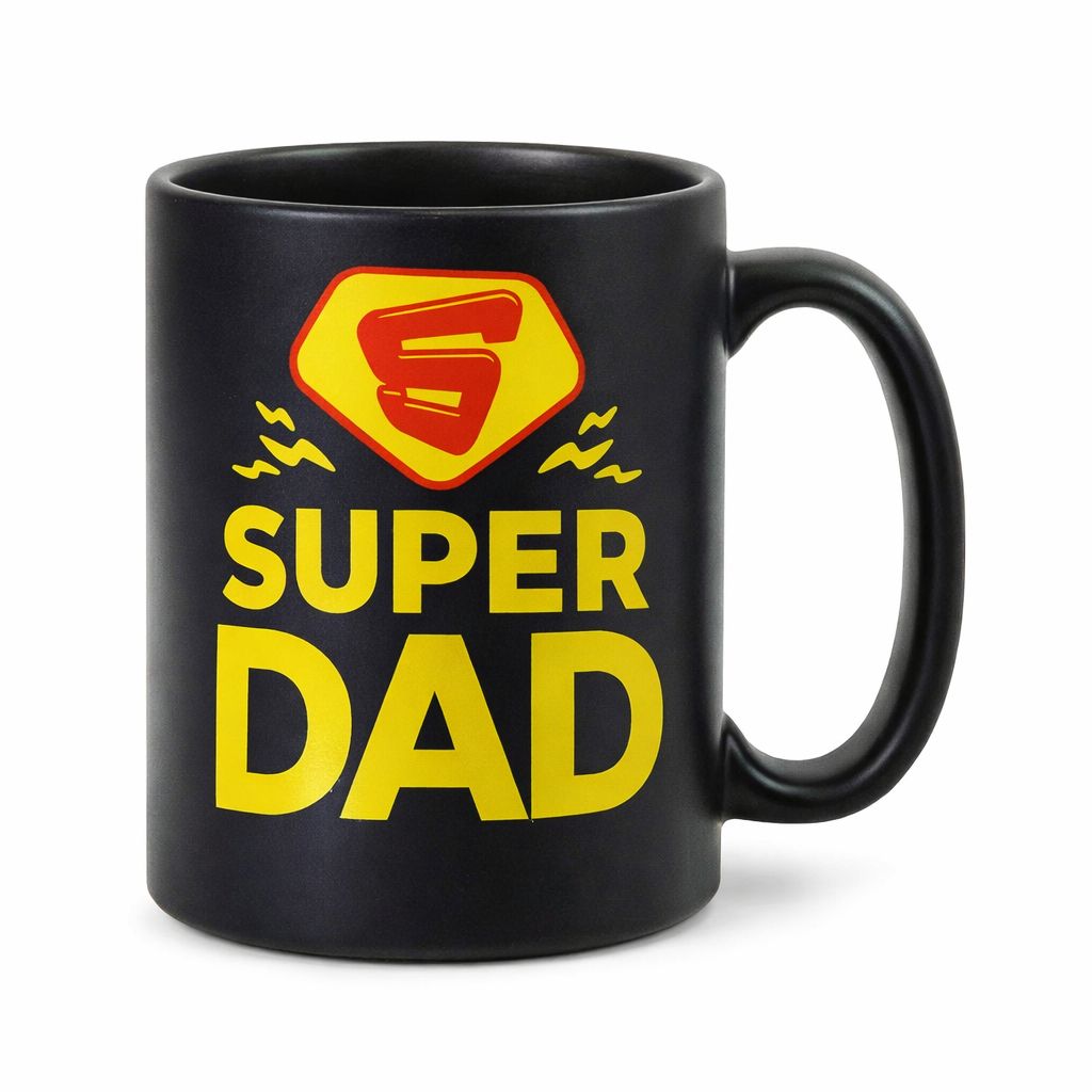 SUPER DAD RED LOGO MUG