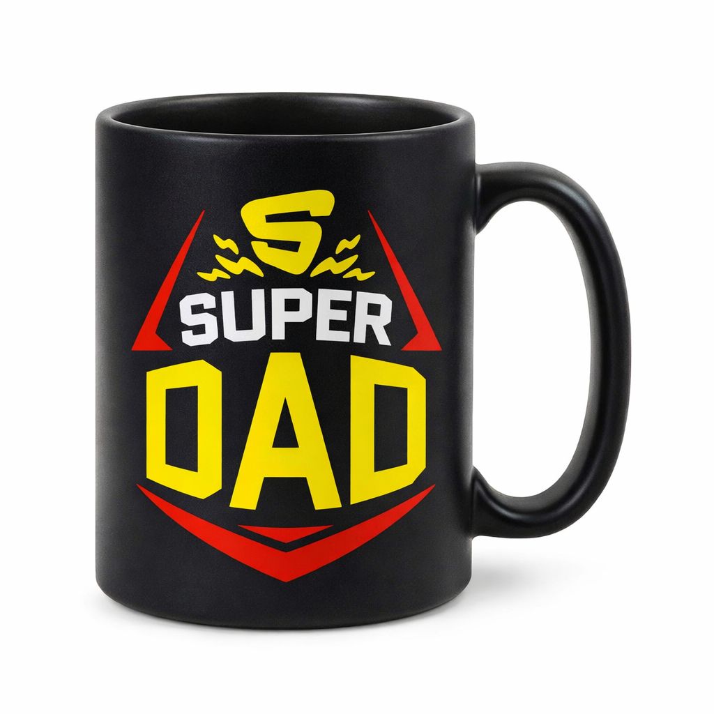 SUPER DAD YELLOW LOGO MUG