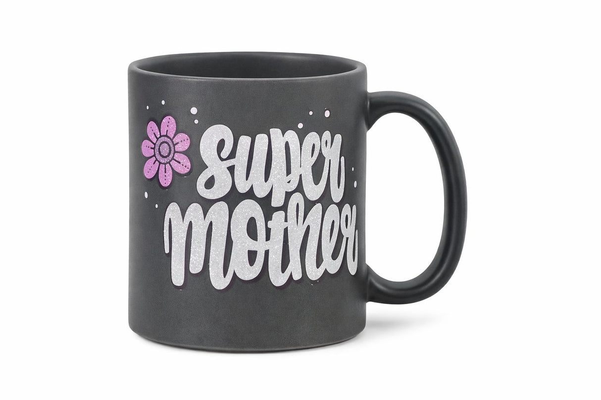 GREY SUPER MUM MUG