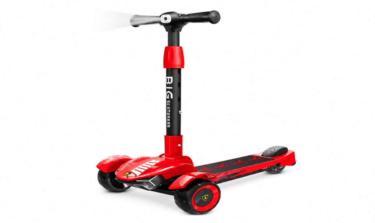 3 WHEEL RED FERARRI INSPIRED WITH LIGHT SCOOTER