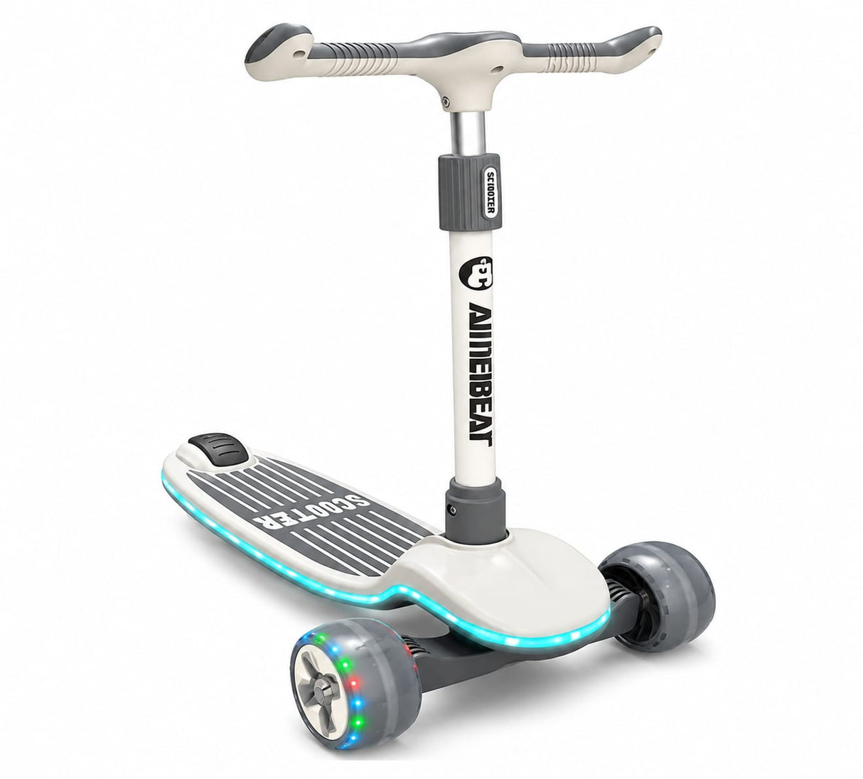 3 WHEEL LED STRIP GREY SCOOTER
