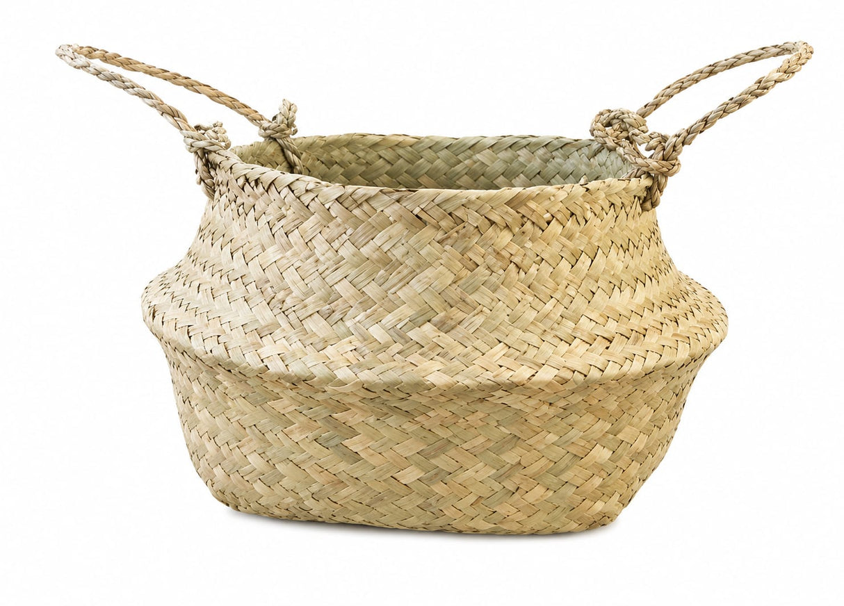 MINI HANDWOVEN BASKET WITH HANDLES 13 CM