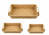 RECTANGULAR HANDWOVEN BASKET L