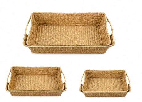 RECTANGULAR HANDWOVEN BASKET M