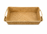 RECTANGULAR HANDWOVEN BASKET L