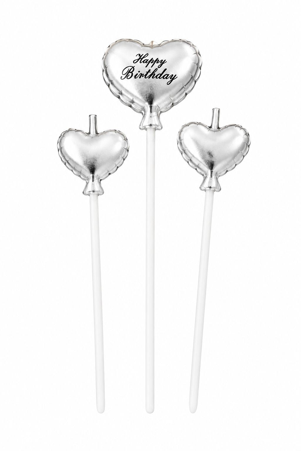 3 BALLOONS ON STICK CANDLES