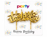 METTALIC HAPPY BIRTHDAY CANDLE
