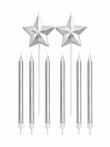 METTALIC STARS AND CANDLES