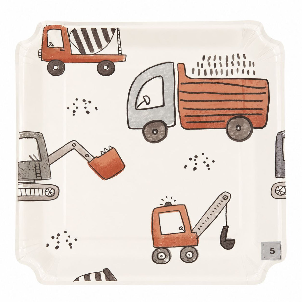 CUTE TRACTORS PLATES