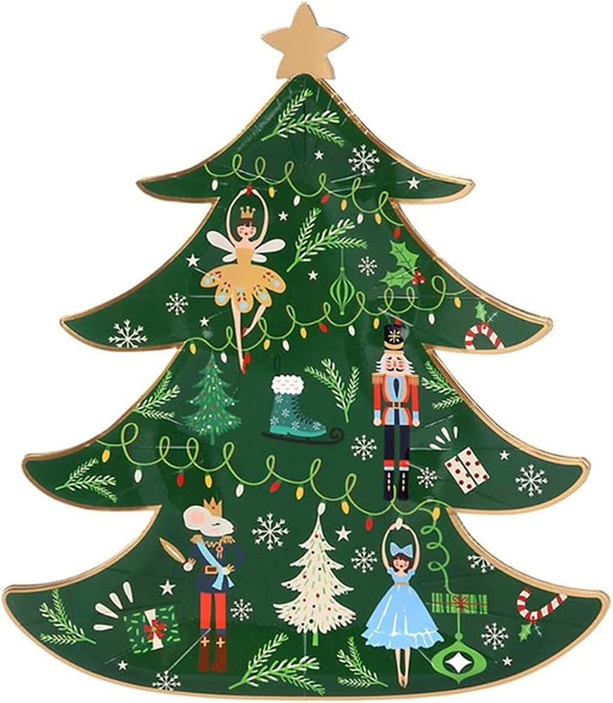 CHRISTMAS TREE DESSERT PLATES