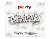 METTALIC HAPPY BIRTHDAY CANDLE