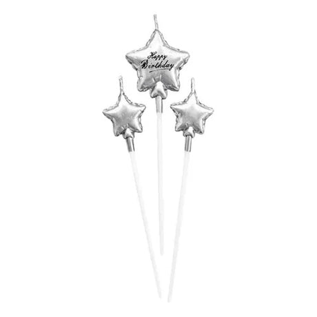3 STARS ON STICK CANDLES