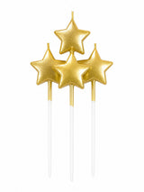 METTALIC STARS STICK CANDLES