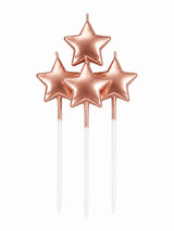 METTALIC STARS STICK CANDLES