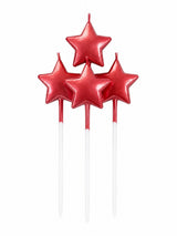 METTALIC STARS STICK CANDLES