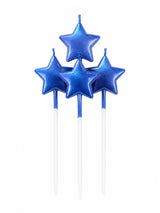METTALIC STARS STICK CANDLES