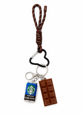CHOCOLATE AND COFFEE LOVERS CHARMS AND KEYCHAIN