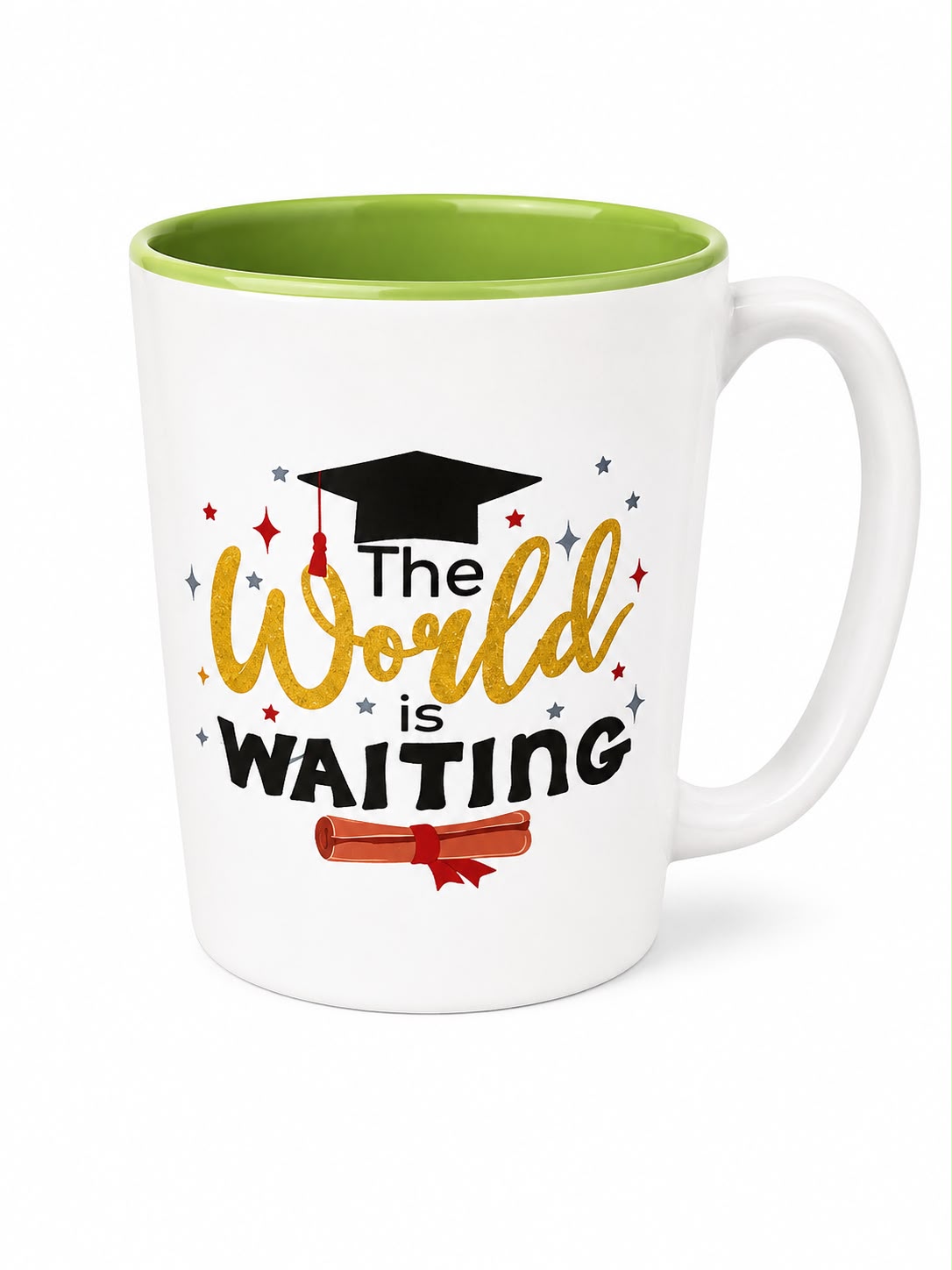 WHITE X BLACK THE WORLD IS WAITING MUG