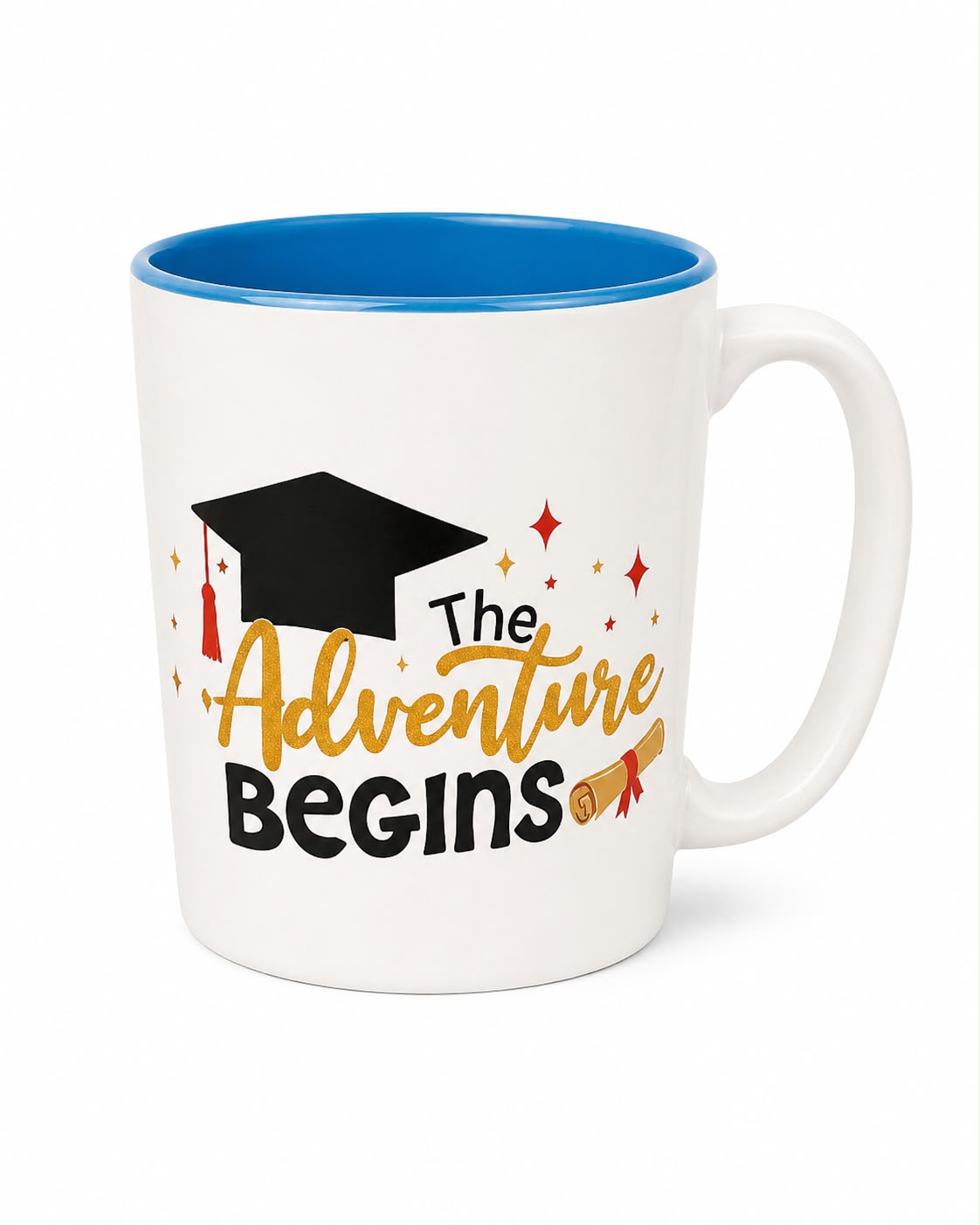 WHITE X BLACK THE ADVENTURE BEGINS MUG