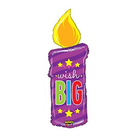 Mighty Birthday Candle Shape Flat Balloon