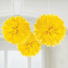 Yellow Fluffy Decorations