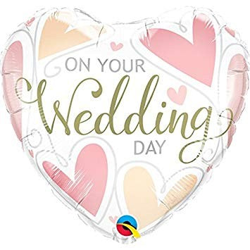 On Your Wedding Day Hearts Balloon