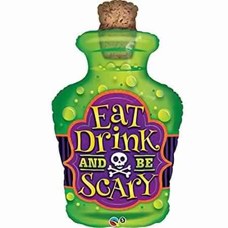 Eat Drink & Be Scary Potion Bottle Shaped Balloon