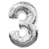 Mini Silver Foil Balloon - Number