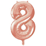 Mini Rose Gold Foil Balloon - Number