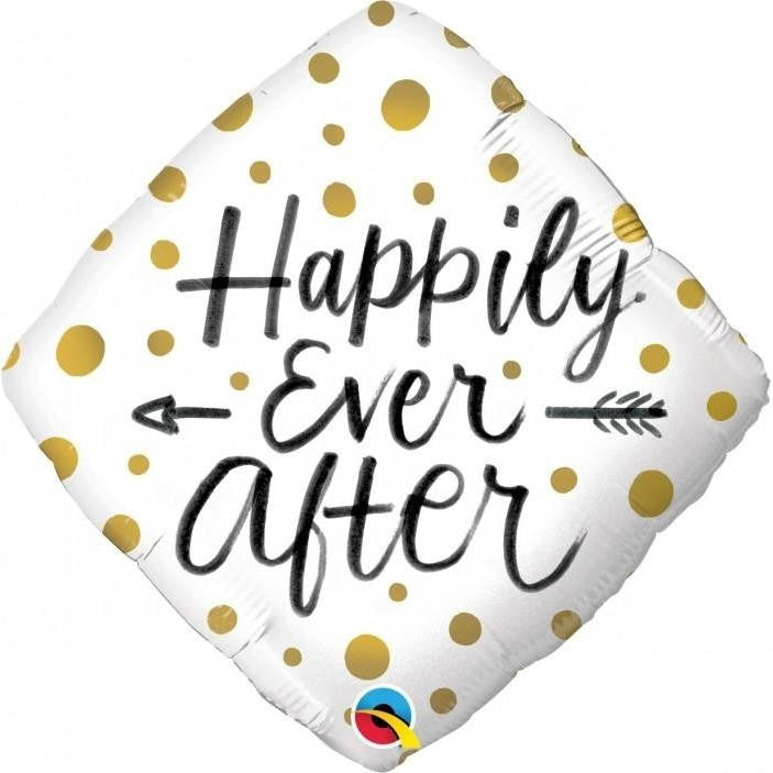 Diamond Happily Ever After Gold Dots Balloon