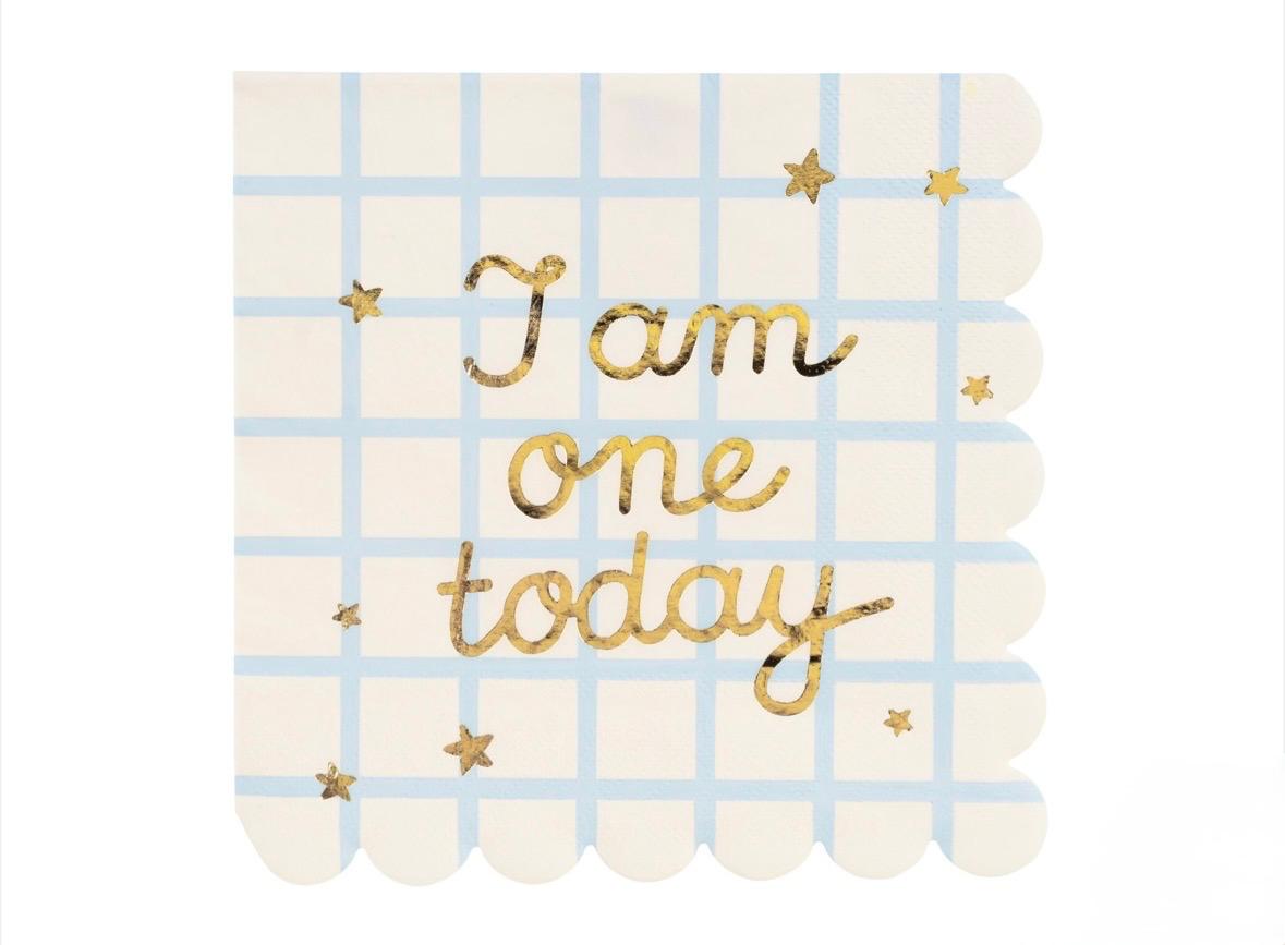 I AM ONE TODAY NAPKIN