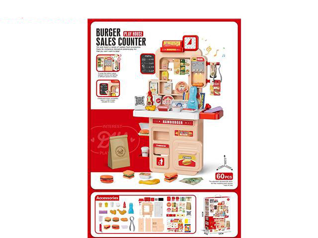 BURGER PRETEND PLAY SALES COUNTER