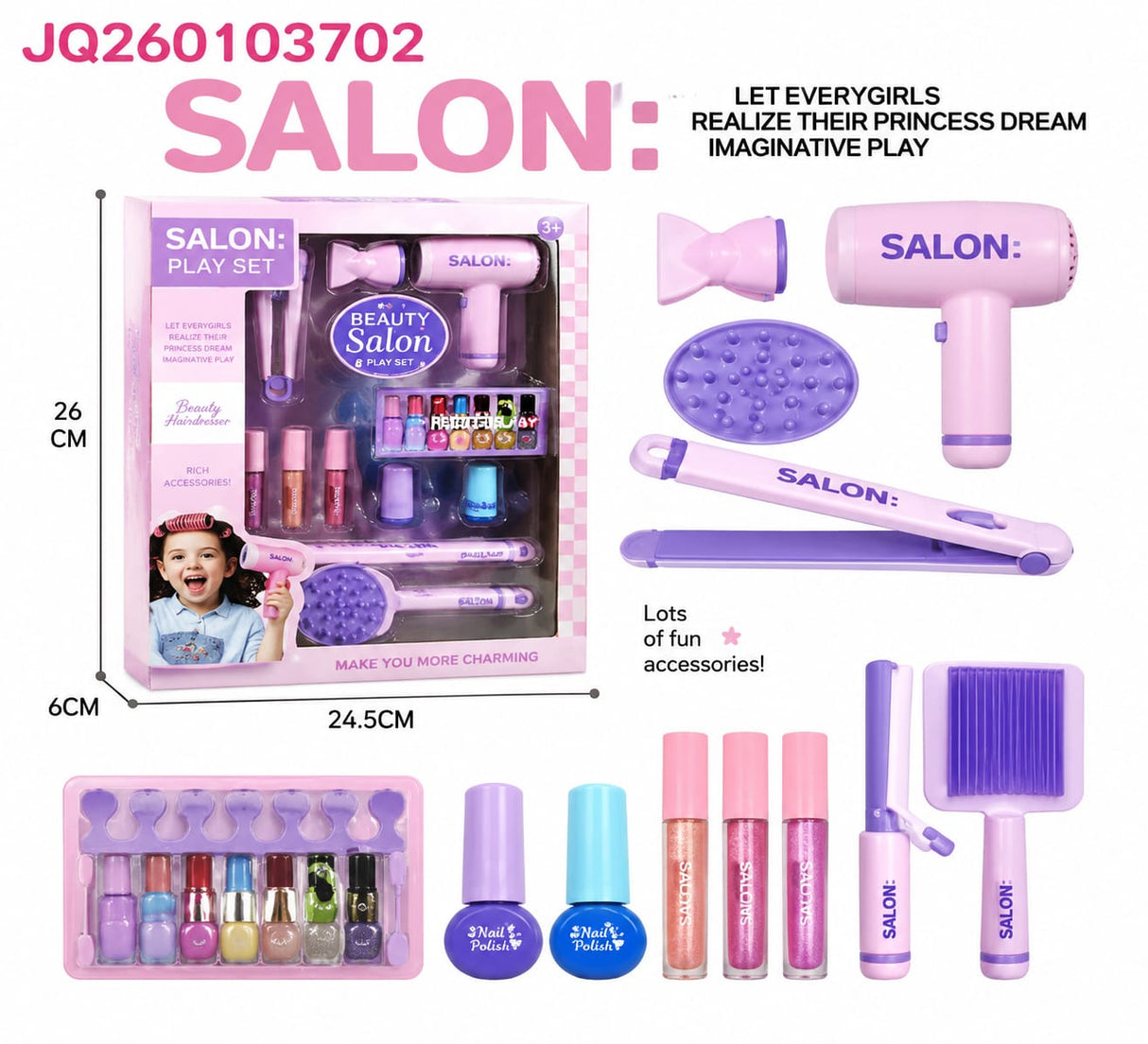 GLAM GIRL BEAUTY SALON SET