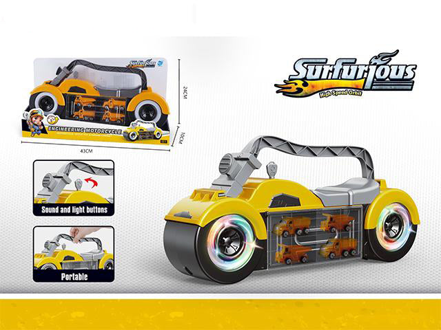 CONSTRUCTION CARS W MOTORCYCLE STORAGE BOX