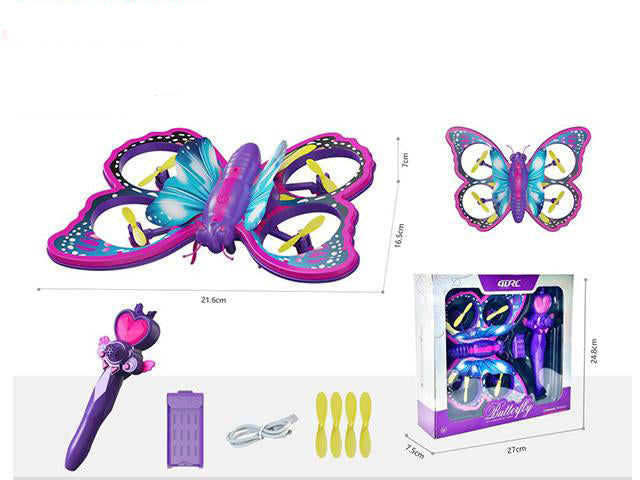 COLORFUL BUTTERFLY R/C AIRCRAFT WITH LIGHT(WITH 3.7V BATTERY+USB)