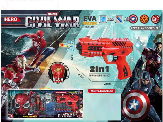 SPIDER MAN WATER BULLETS GUN WITH LIGHT