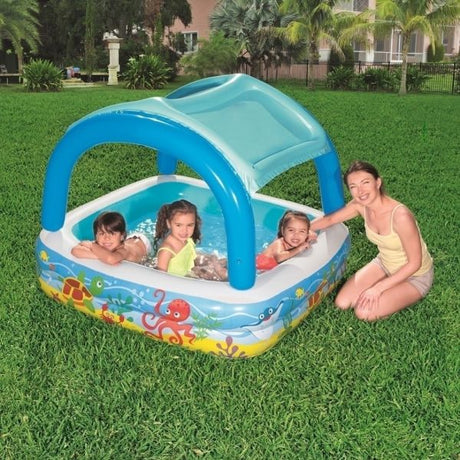 Baby pool Beach Buddy™ with canopy 140 x 140 x 114 cm