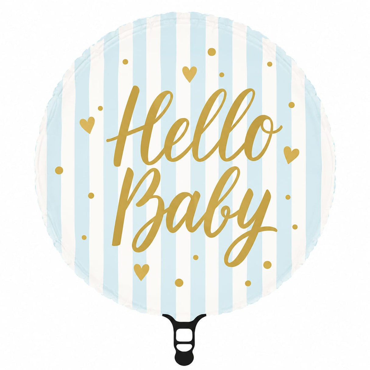 18" ROUND HELLO BABY BLUE STRIPES