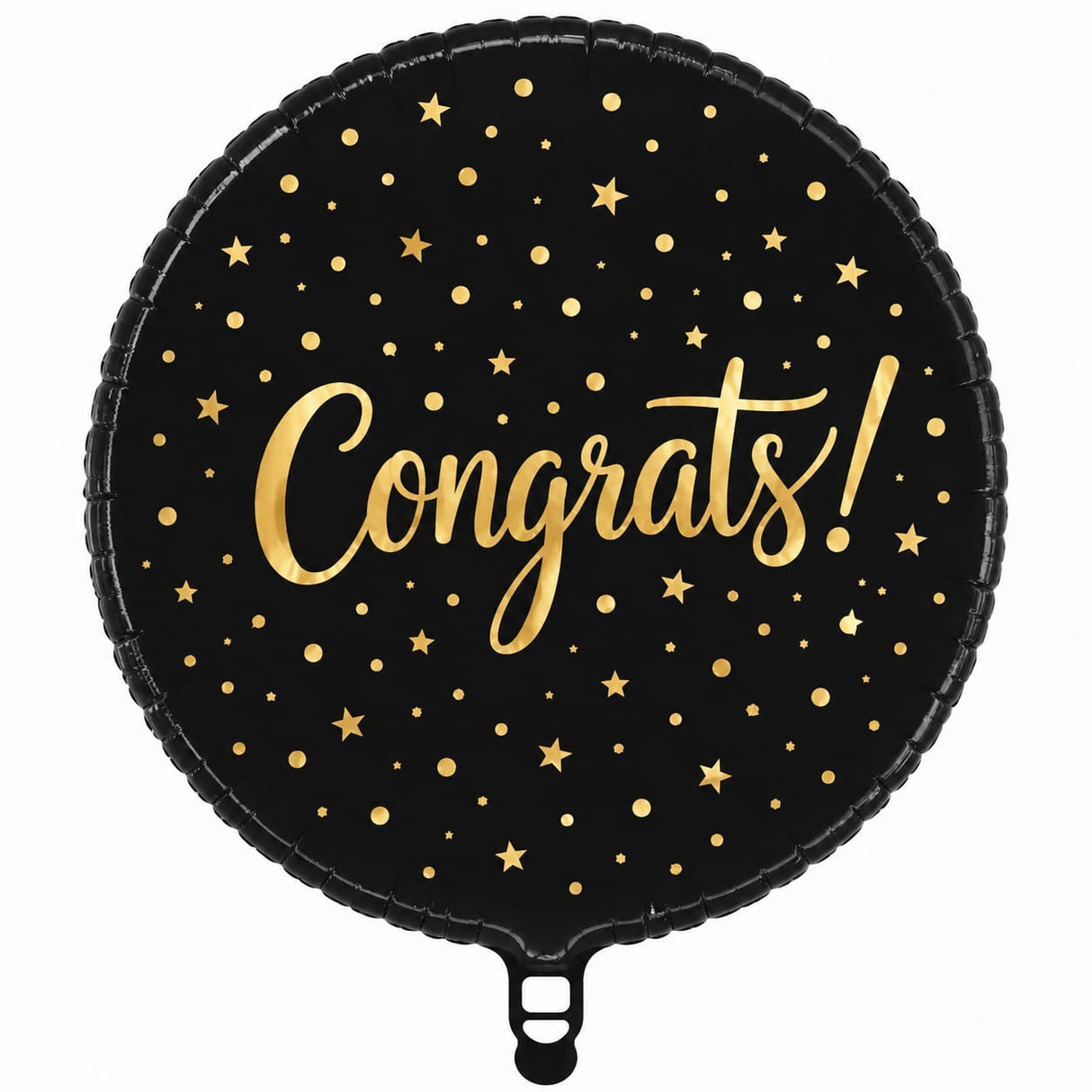 18" ROUND CONGRATS GOLD STARS